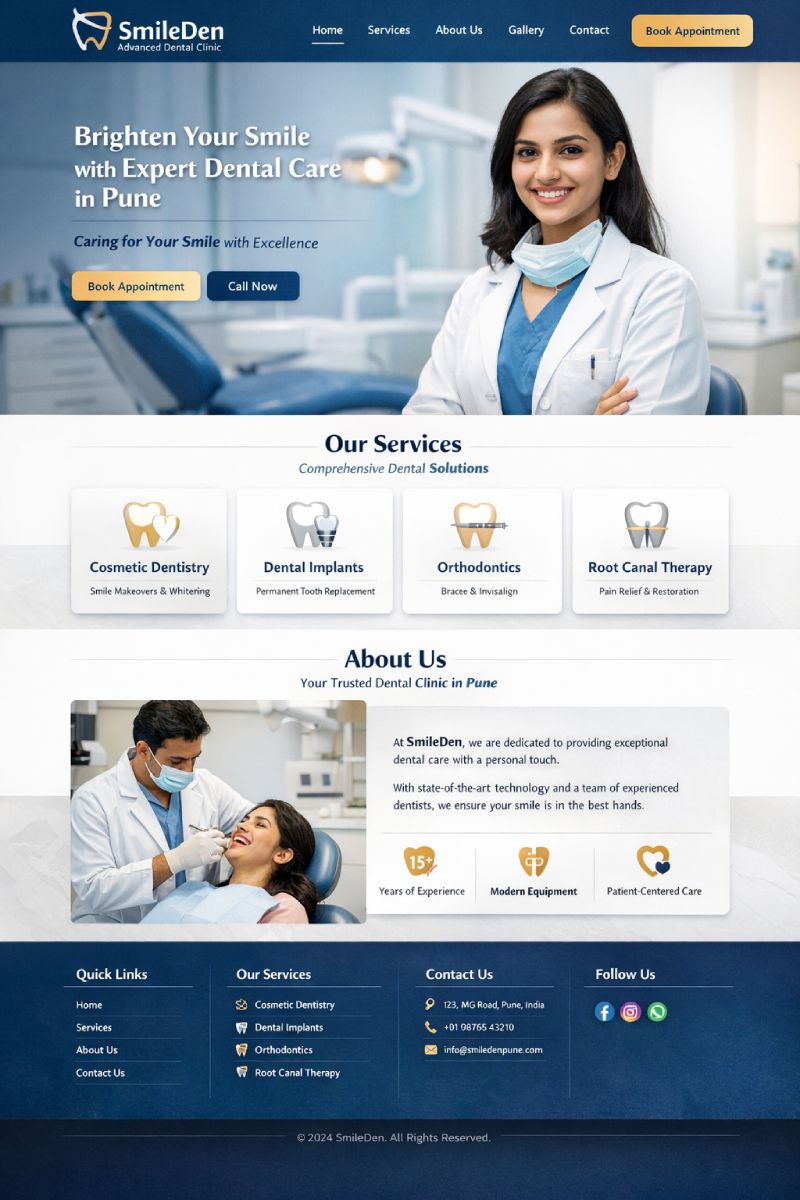 Template website design